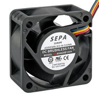 SEPA SEA04020B12VH DC Axial Fan, 12 V, Square, 40 mm, 20.2 mm, Ball Bearing