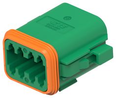 TE CONNECTIVITY - DEUTSCH DT06-08SC Automotive Connector Housing, DT Series, Plug, 8 Ways, AMP DT Series Socket Contacts