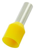 MULTICOMP PRO MP016953 Wire Ferrule, Single Wire, 10 AWG, 6 mm², 12 mm, Yellow