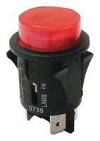 E-SWITCH PR144C1900 Industrial Pushbutton Switch, PR1 Series, 25 mm, SPST-NO, Off-(On), Round, Red