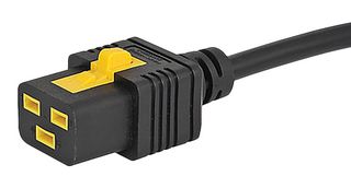 SCHURTER 6051.2123 Mains Power Cord, CEE 7/7 Plug to IEC 60320 C19, 6 m, 16 A, 250 VAC, Black