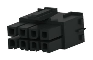 AMPHENOL COMMUNICATIONS SOLUTIONS 10174854-08BLF Heavy Duty Connector Base, 8 Position, 5.7mm Pitch, Minitek Pwr 5.7 Series, Cable Mount