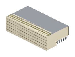 AMPHENOL COMMUNICATIONS SOLUTIONS HM2R71PA5108E9LF Connector, Right Angle, FCI Millipacs Series, 95 Contacts, 2 mm, Receptacle, Press Fit, 5 Rows