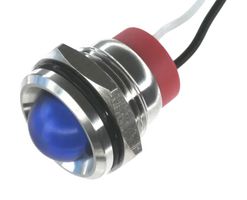 OSHINO LAMPS PL14SL113 LED Panel Mount Indicator, 625nm, 110 deg, Red, 24 V, 14 mm, 20 mA, 475 mcd, IP67