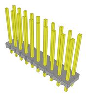 SAMTEC MTLW-110-22-G-D-472 Pin Header, Board-to-Board, Wire-to-Board, 2.54 mm, 2 Rows, 20 Contacts, Through Hole Mount