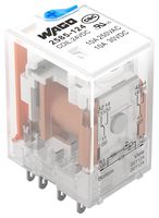 WAGO 2585-124 Power Relay, DPDT, 24 V, 10 A, WAGO - 2585 Series, Quick Connect, Non Latching