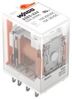 WAGO 2585-224 Power Relay, DPDT, 24 V, 10 A, WAGO - 2585 Series, Quick Connect, Non Latching