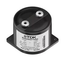 TDK B25632B1107K200 Power Film Capacitor, Female M5, Can, 100 µF, ± 10%, Panel Mount