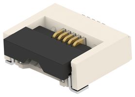 TE CONNECTIVITY 2554607-5 FFC / FPC Board Connector, 0.5 mm, 5 Contacts, Surface Mount, Bottom, 1 Row