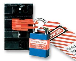 PANDUIT PSL-CBNT Lockout Device, Circuit Breaker, Universal, No-Tool, Red