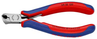 KNIPEX 64 32 120 Cutter, Oblique, 120 mm, End, 1.5 mm, 56 °