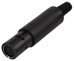PRO SIGNAL PSG01461 DIN Audio / Video Connector, 8 Contacts, Jack, Cable Mount, Solder, Metal Body