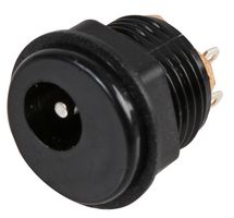 PRO POWER PPW01004 DC Power Connector, Receptacle, 500 mA, 2.1 mm, Panel Mount, Solder