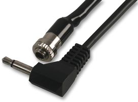 PRO SIGNAL PSG03256 Audio Adapter, 3.5mm Mono Jack Socket, 3.5mm Mono Jack Plug 90°, 6.6 ft, 2 m, Black