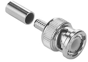 MULTICOMP PRO MP-13-10-4 RF / Coaxial Connector, BNC Coaxial, Straight Plug, Crimp, 75 ohm, BT2002, Brass