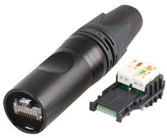 NEUTRIK NE8MX6-B Modular Connector, RJ45 Plug, 1 x 1 (Port), 8P8C, Cat6a, IP65, Cable Mount