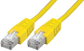 PRO SIGNAL PSG91689 Ethernet Cable, STP, Cat5e, RJ45 Plug to RJ45 Plug, Yellow, 20 m, 66 ft