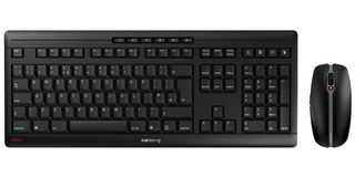 CHERRY JD-8500GB-2 Keyboard & Optical Mouse Set, Wireless RF, 2 Alkaline AA Battery, Cherry STREAM Series