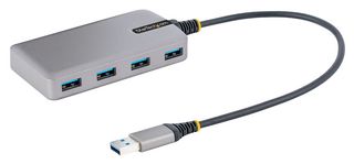 STARTECH 5G4AB-USB-A-HUB Hub, 4-Port USB Hub, 5Gbps, Bus Powered, Optional Auxiliary Power, Laptop USB-A Hub