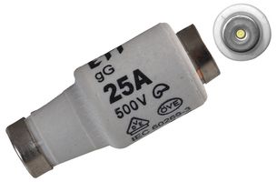 MULTICOMP PRO 2312407 Fuse, Industrial / Power, MP Bottle D Series, 25 A, 500 V, 400 V, 22mm x 50mm, 0.87" x 1.97"
