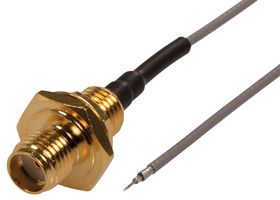 SIRETTA ASMH030XC113S11 RF / Coaxial Cable Assembly, 6GHz Frequency, 11.8 ", 300 mm, 1.13mm, SMA Bulkhead Jack, Free End