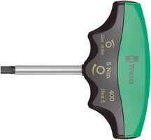 WERA 05005081001 Screwdriver, Hex, Torque Indicator, Hex, 5 mm Tip, 5.0 Nm, 108 mm Overall Length