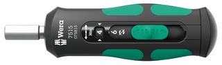 WERA 05075815001 Speed Torque Screwdriver, 1/4" Drive, 147.5mm L, 2N-m to 6N-m, 7515 Kraftform Series