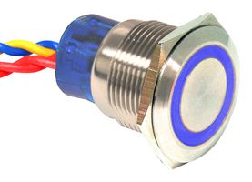 E-SWITCH ULV7FWHSS341 VANDAL SWITCH, DPDT, 3A, 250VAC