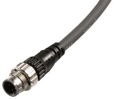 OMRON INDUSTRIAL AUTOMATION XS5H-D421-G80-P SENSOR CABLE, 4P, M12 RCPT-FREE END, 5M