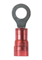 PANDUIT PNF18-8R-3K RING TERMINAL, NYLON INSULATED, 22 - 18 AWG, #8 STUD SIZE, FUNNEL ENTRY