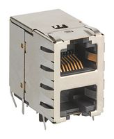 STEWART CONNECTOR SS-73100-082 RJ45 CONNECTOR, JACK, 8P8C, 2PORT, TH