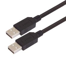L-COM CAUBLKAA-2M. USB CABLE, 2.0 A PLUG-PLUG, 2M, BLACK