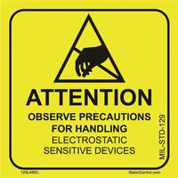 SCS 129LABEL.. LABEL, ESD WARNING, 50.8 X 50.8MM
