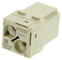 HARTING 09140022653 RECTANGULAR HAN MODULE, PLUG, 2WAY, SCRE