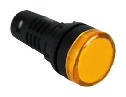 VCC / VISUAL COMMUNICATIONS COMPANY PCL2224V700B PILOT LIGHT, 22MM, YELLOW, 24V