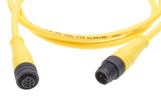 MOLEX 120066-0676 SENSOR CORD, 3P M12 PLUG-RCPT, 3.3