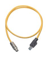 HARTING 09489323757010 CABLE ASSY, 8P, M12 PLUG-RJ45, 3.3