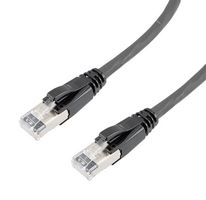 L-COM TRD626ASZ-BLK-2F ENET CABLE, CAT6A, RJ45 PLUG-PLUG, 24"
