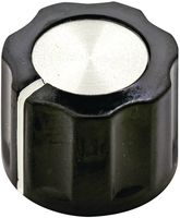 ALCOSWITCH - TE CONNECTIVITY PKE60B1/4 FLUTED KNOB WITH LINE INDICATOR, 6.35MM