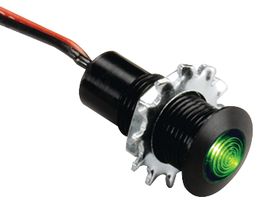 VCC / VISUAL COMMUNICATIONS COMPANY CNX"480"1"GTP"12 PANEL MOUNT INDICATOR, LED, 10.1MM, GREE