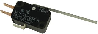 OMRON ELECTRONIC COMPONENTS V-15G3-1C24-K MICROSWITCH, HINGE LEVER, SPDT 15A 250V