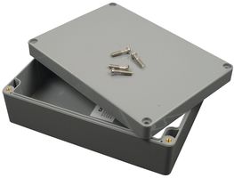 BUD INDUSTRIES PN-1324-DG. ENCLOSURE, JUNCTION BOX, PLASTIC, GRAY