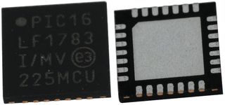 MICROCHIP PIC16LF1783-I/MV. IC, 8BIT MCU, PIC16LF, 32MHz, UQFN-28
