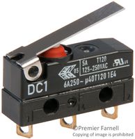 ZF DC1C-A1LB. MICROSWITCH, HINGE LEVER, SPDT, 5A 250V