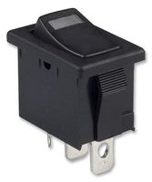 E-SWITCH R1966ABLKBLKEFRED. SWITCH, ROCKER, SPST, 15A, 125VAC, BLACK
