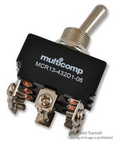 MULTICOMP PRO MCR13-432D1-06 SWITCH, TOGGLE, 3PDT, 18A, 125VAC