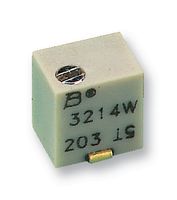 BOURNS 3214W-1-501E. TRIMMER, POT, 500 OHM, 10%, 5TURN, SMD, FULL REEL