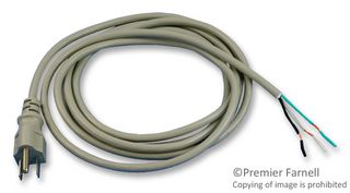 MULTICOMP SPC13245 POWER CORD, NEMA5-15P, 8FT, 10A, GRAY