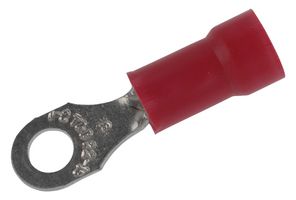 ABB - THOMAS & BETTS RA857 TERMINAL, RING TONGUE, #6, CRIMP, RED