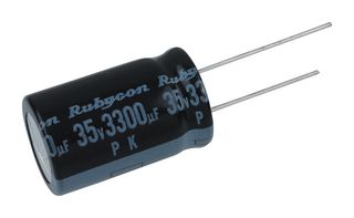 RUBYCON 35PK3300MEFC16X25 ALUMINUM ELECTROLYTIC CAPACITOR, 3300UF, 35V, 20%, RADIAL